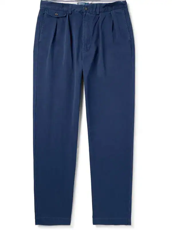 Polo Ralph Lauren Whitman Pleated Cotton Twill Trouser — Best for Old-School Prep