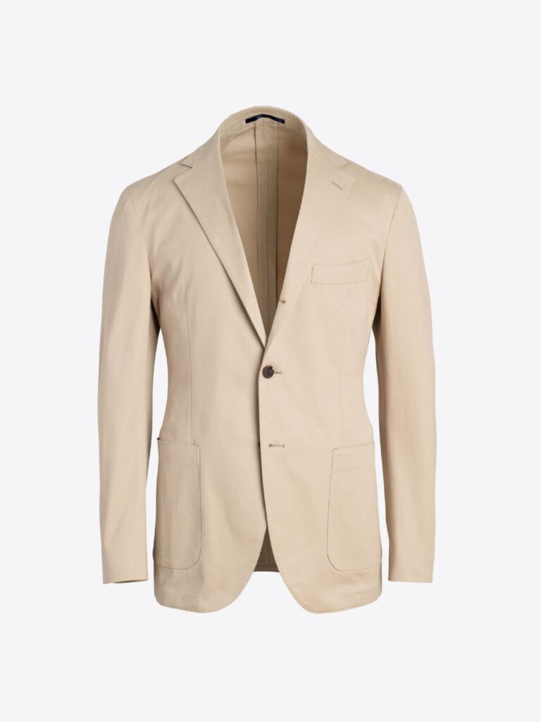 Proper Cloth Beige Stretch Cotton Waverly Jacket