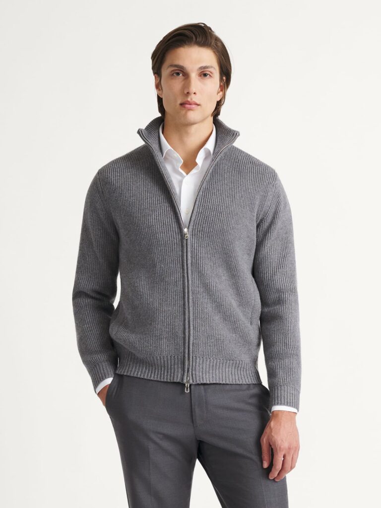 Proper Cloth Merino Quarter Zip Sweater