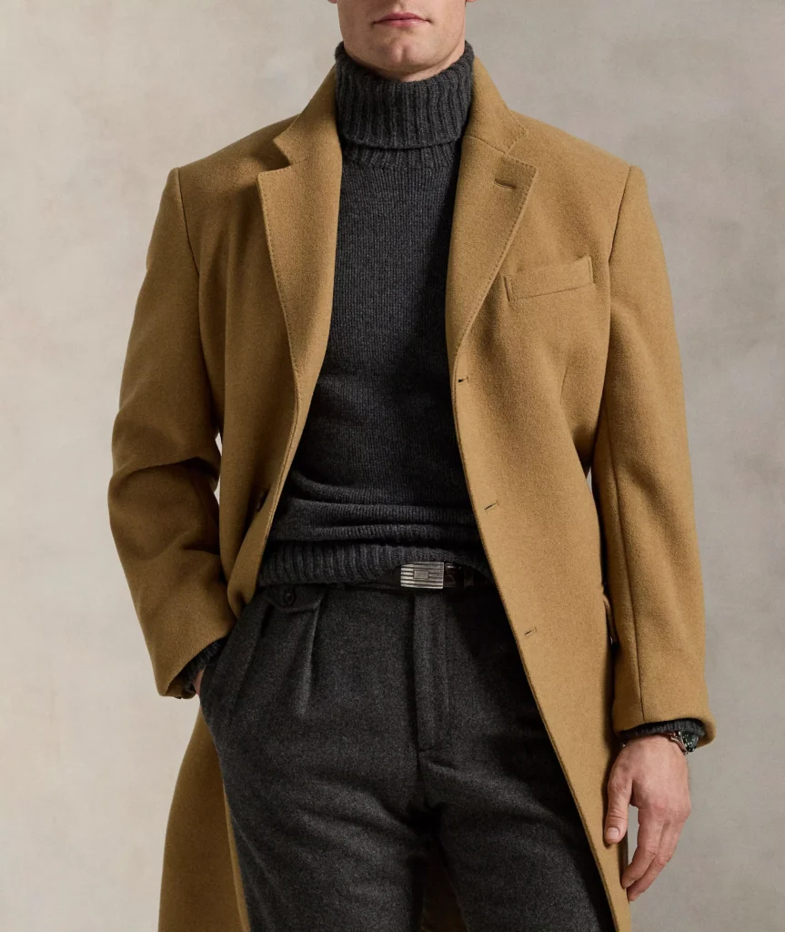 Ralph Lauren Wool-Blend Melton Car Coat — Best for Dense Warmth