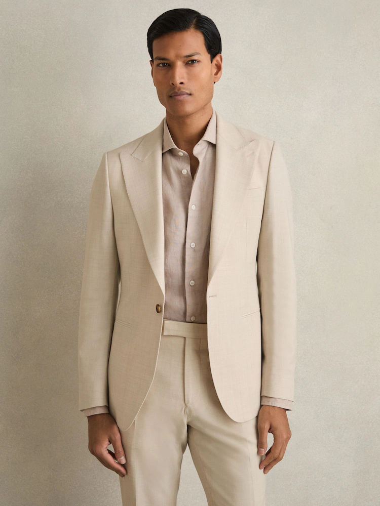 Reiss Stone Belmont Single-Breasted Tailored Waistcoat