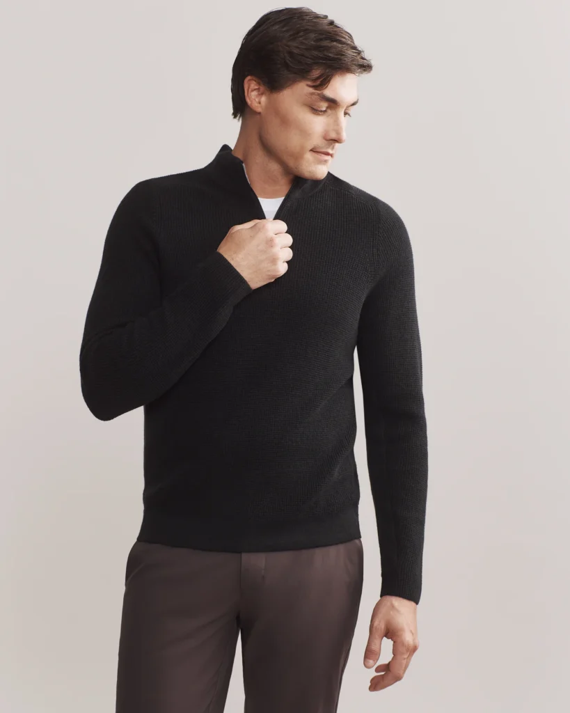 Rhone Beacon Cashmere Blend Mock Neck Sweater