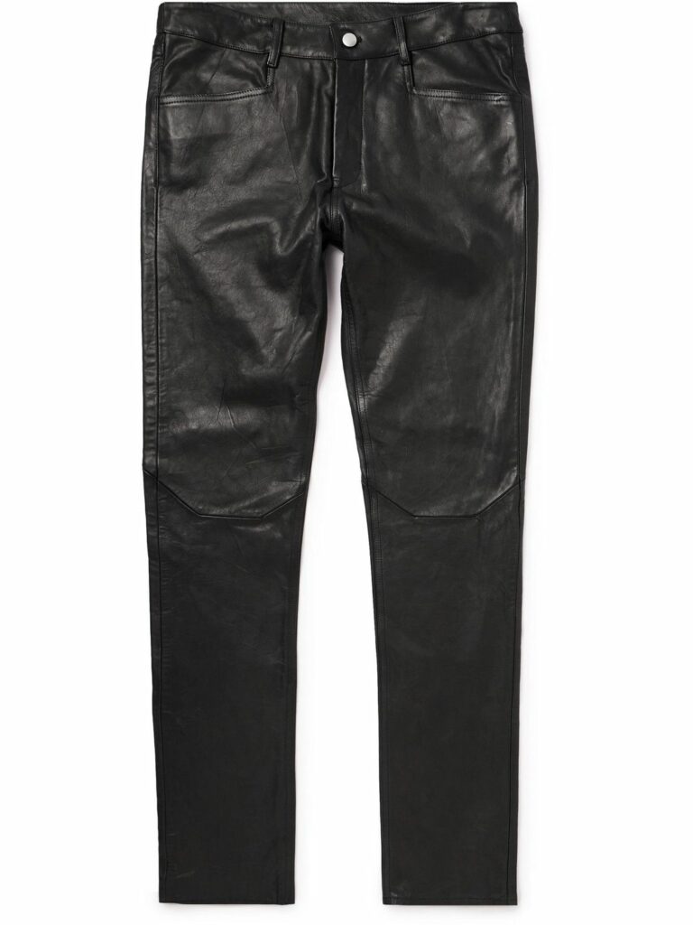 Rick Owens Slim-Fit Leather Trousers