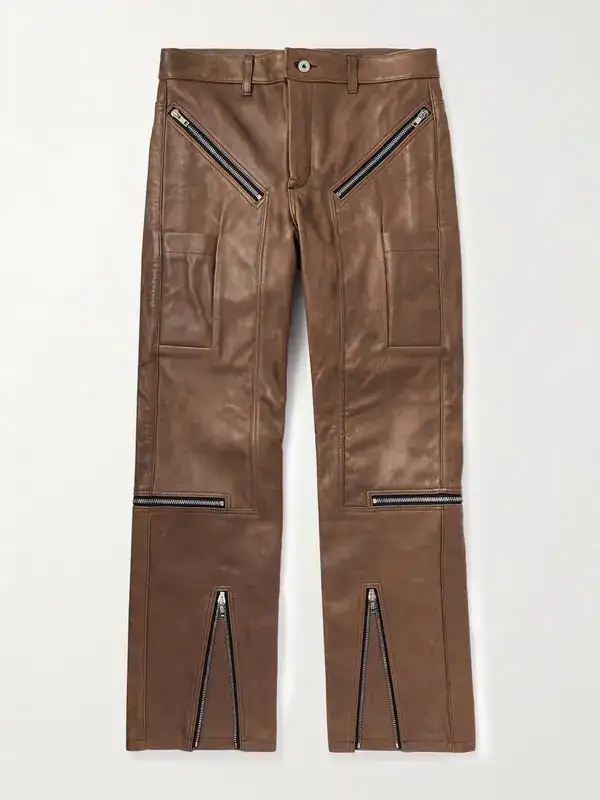 Romeo Hunte Slim-Fit Leather Trousers