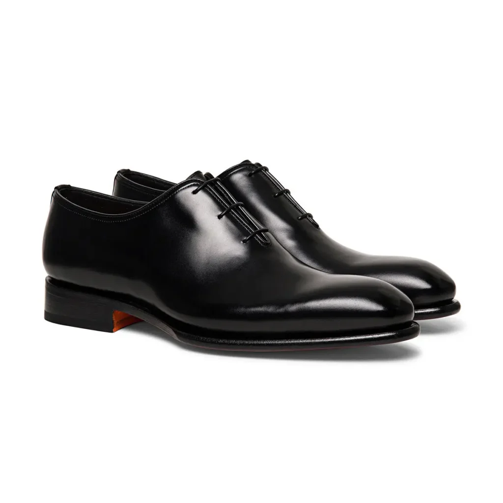 Santoni Black Patent Leather Oxford — Best for Sleek Formal Shine
