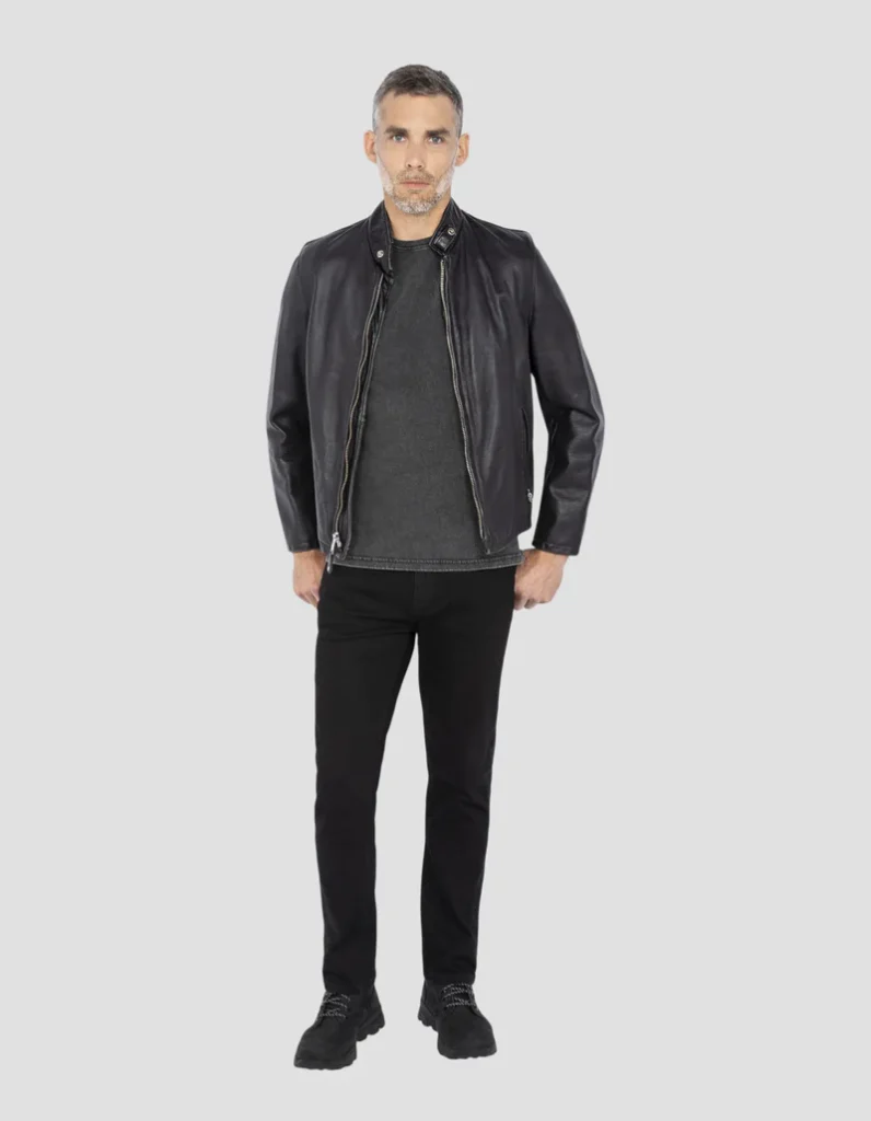 Schott NYC 654VN Vintaged Fitted Cowhide Cafe Racer