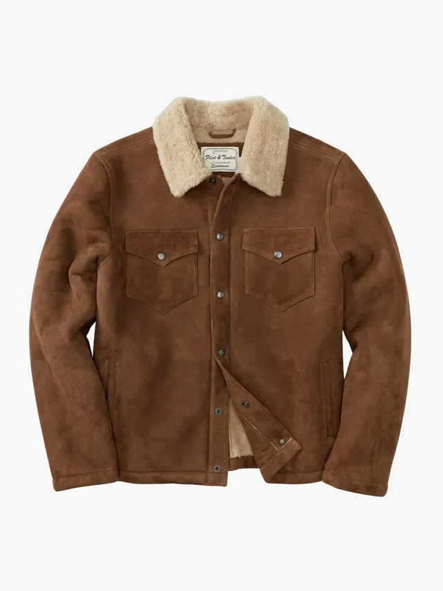 Best Suede Shearling Coats for Men with Plush Warm Lining