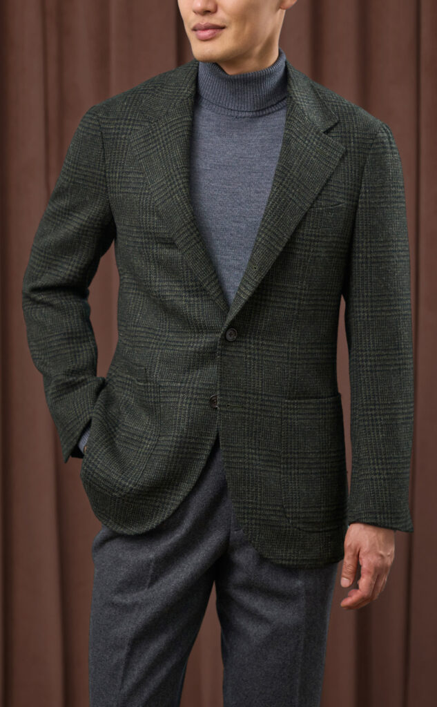 Spier & Mackay Brown & Green Gun Check Neo 2 Sportcoat — Best for Earthy Texture