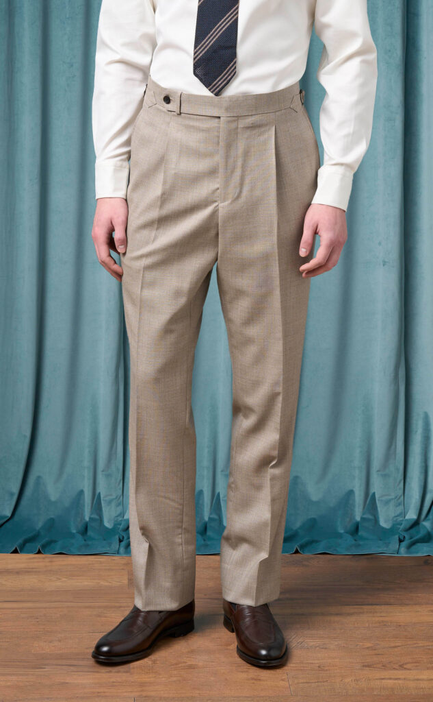Spier & Mackay Brown High Twist Wool Trousers