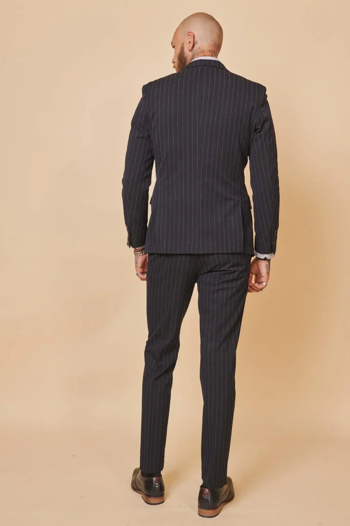 Spier & Mackay Navy Pinstripe High Rise Neo 2 Trousers