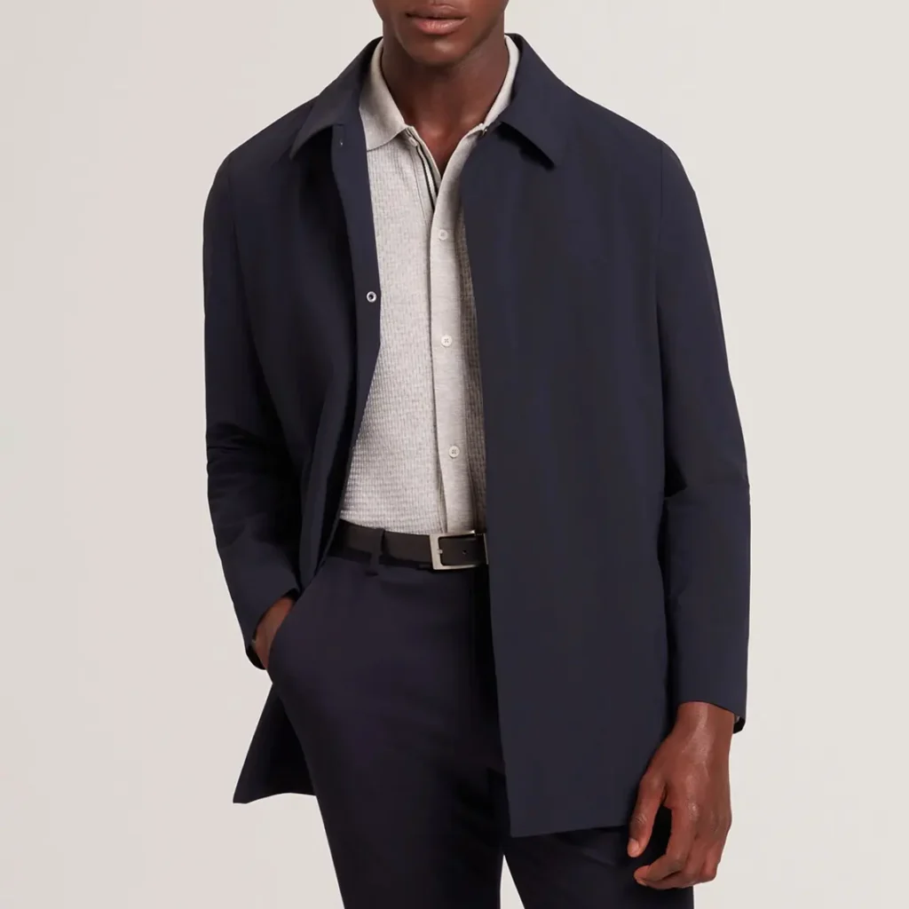 Ted Baker FLUIDC High Shine Single Breasted Mac Jacket