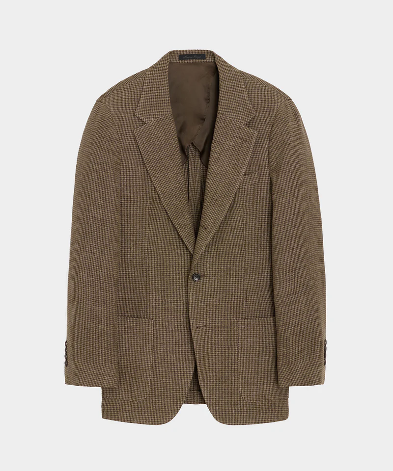 Todd Snyder Italian Wool Sport Coat in Olive Windowpane — Best for Workdays with Character