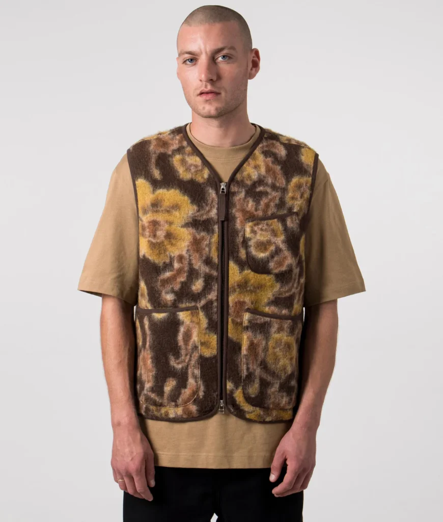 Universal Works Flower Wool Fleece Gilet