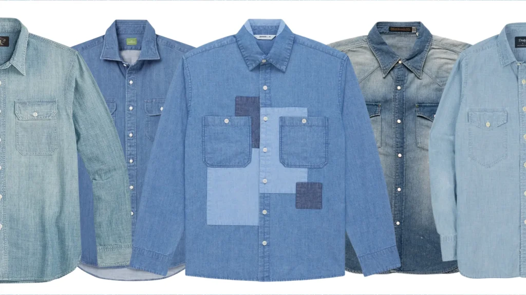 Best Washed Chambray Shirts for Men with Soft Worn In Feel