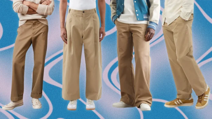 Best Pleated Chinos for Men with Roomy Vintage Cut