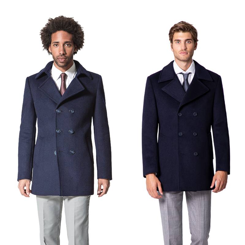 Best Double Breasted Peacoats for Men with Sharp Structured Fit