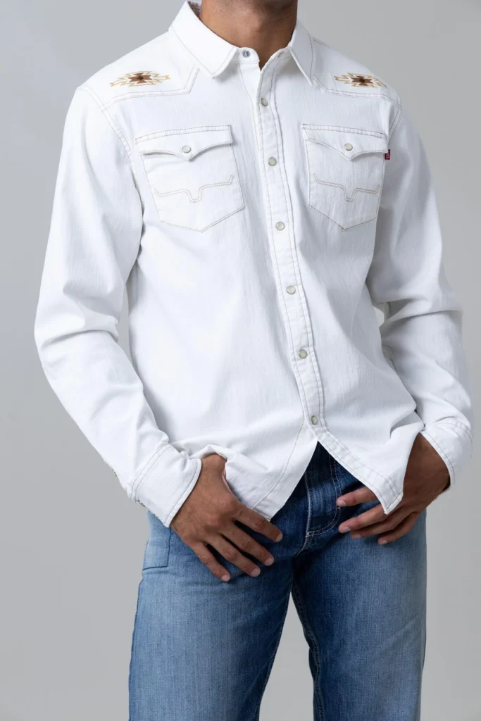 Best Western Denim Shirts for Men with Rugged Snap Closure