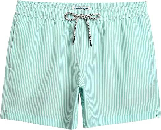 maamgic Men’s 5-Inch Swim Trunks with Mesh Lining