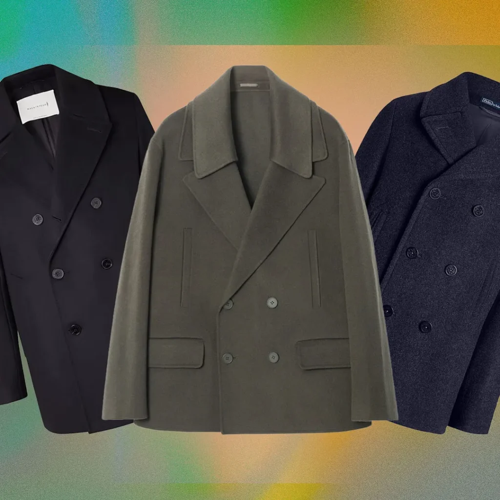 Best Double Breasted Peacoats for Men with Sharp Structured Fit