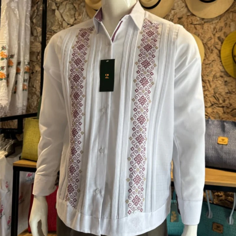 Best Embroidered Guayabera Shirts for Men with Detailed Cuban Style