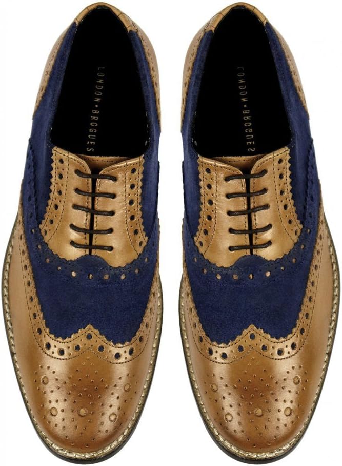 Best Two Tone Wingtip Shoes for Men with Bold Vintage Style
