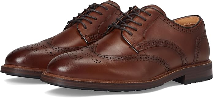 Best Leather Wingtip Shoes for Men with Detailed Brogue Finish