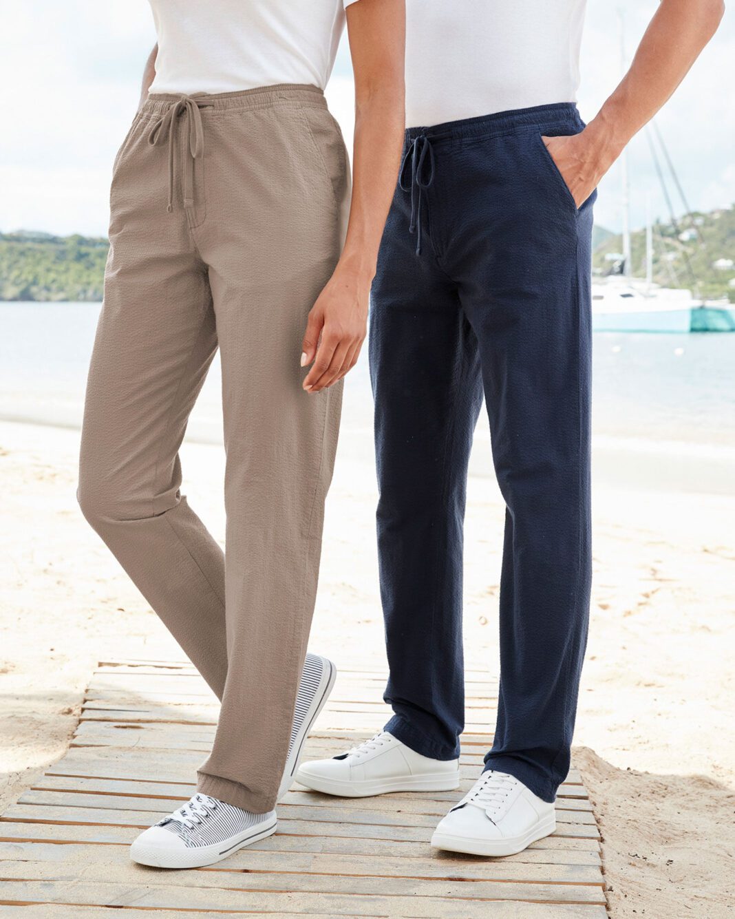 Best Casual Seersucker Trousers for Men with Lightweight Breezy Feel