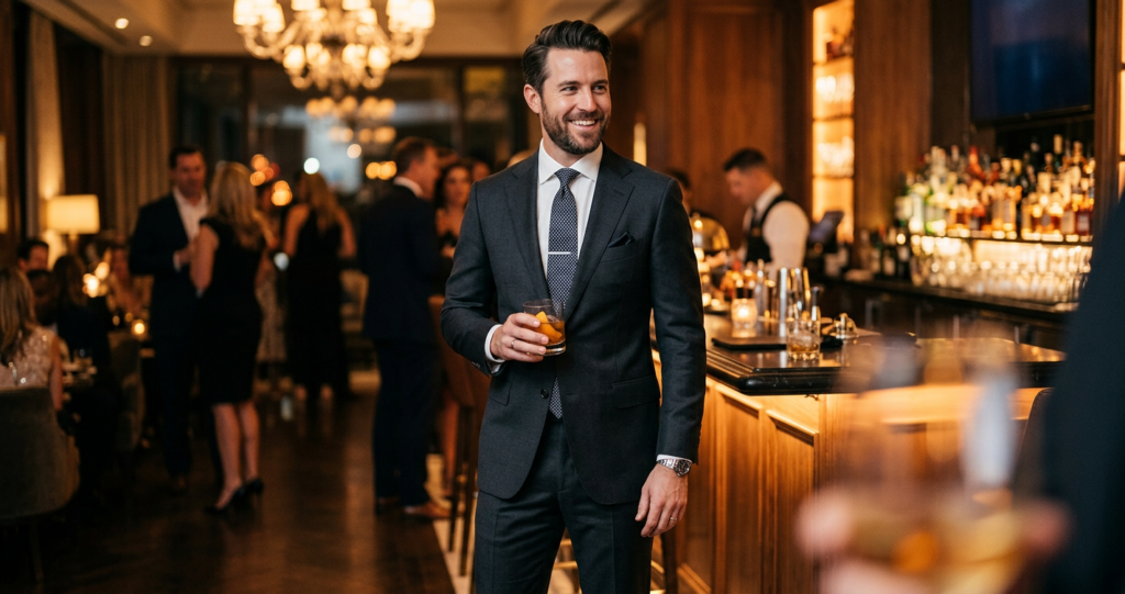 Add one restrained pattern and one true evening option