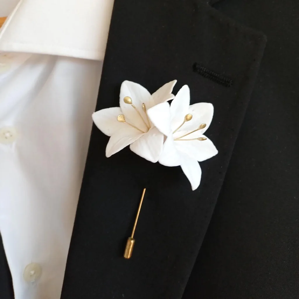 Benson & Clegg Enamel Rose Lapel Pin