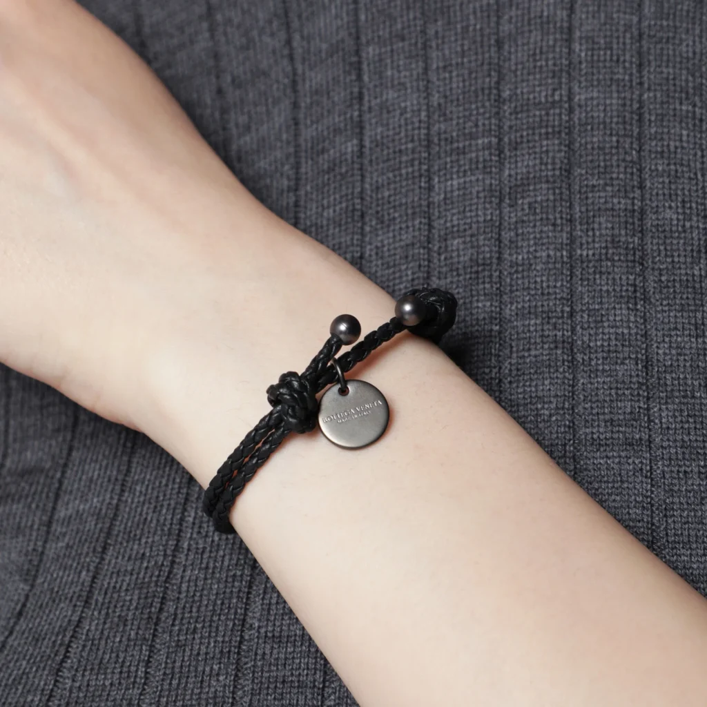 Bottega Veneta Intrecciato Leather Bracelet