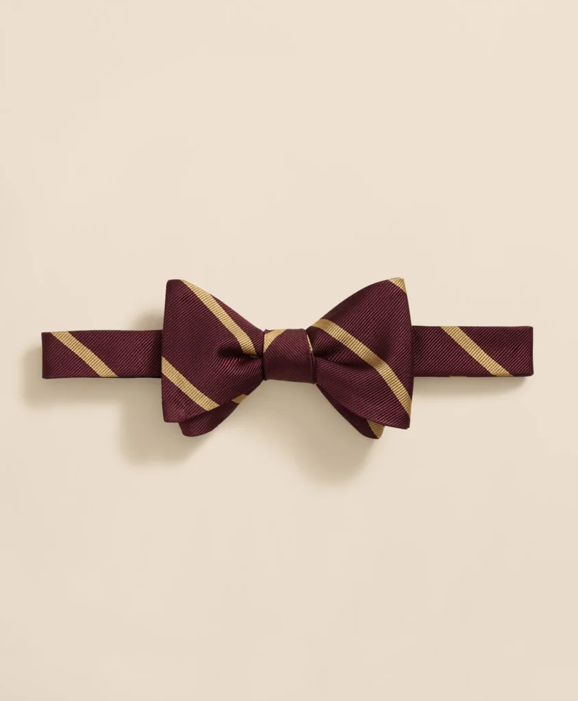 Brooks Brothers Rep Stripe Silk Bow Tie