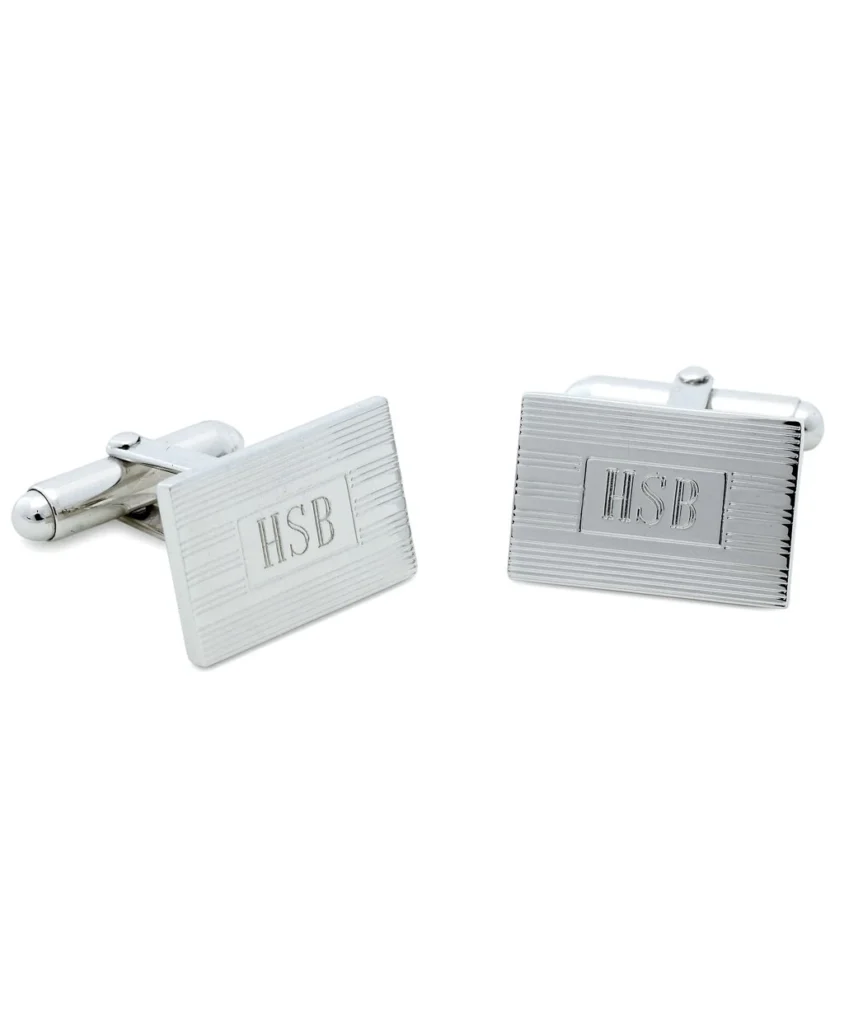 Brooks Brothers Sterling Silver Engravable Rhodium-Plated Cufflinks — Best Personal Gift