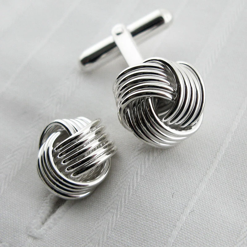 Brooks Brothers Sterling Silver Rhodium-Plated Knot Cufflinks — Best Traditional Knot