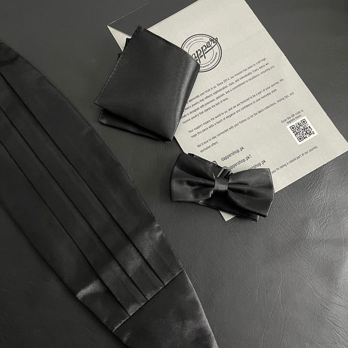 Budd Shirtmakers Black Silk Cummerbund