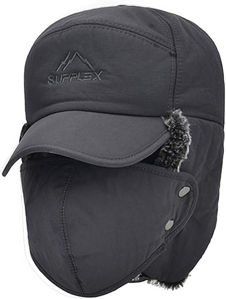 CHOK.LIDS Waterproof Trapper Hat with Detachable Face Mask