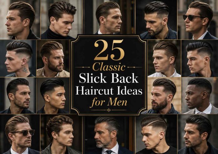 Classic Slick Back Haircut Ideas for Men