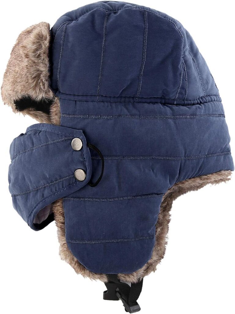 Connectyle Men's Trooper Trapper Hat with Removable Face Mask