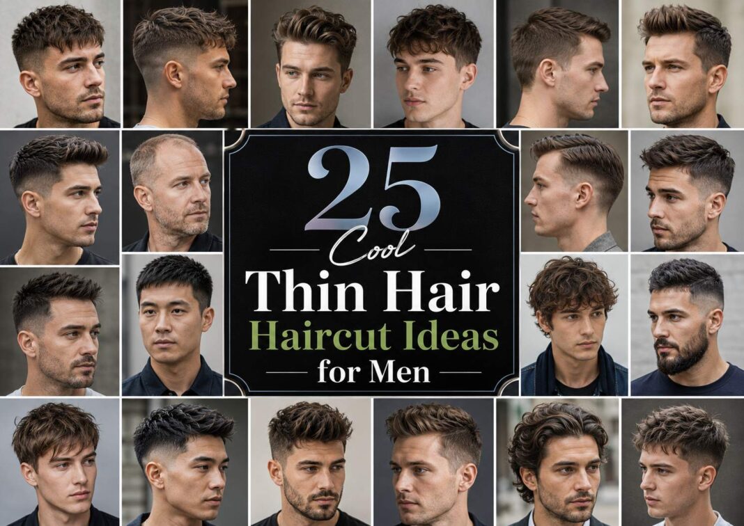 Cool Thin Hair Haircut Ideas for Men