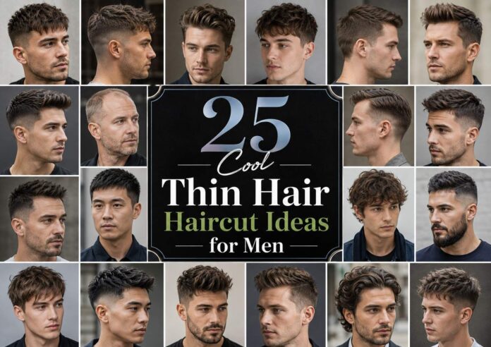 Cool Thin Hair Haircut Ideas for Men