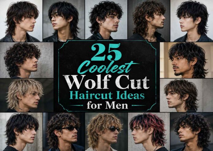 Coolest Wolf Cut Haircut Ideas for Men