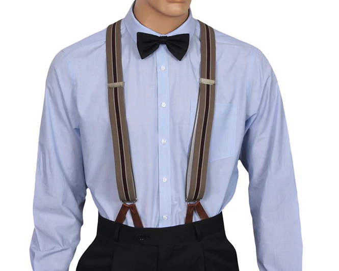 Darcy Working Men’s Striped Button-On Braces BR730