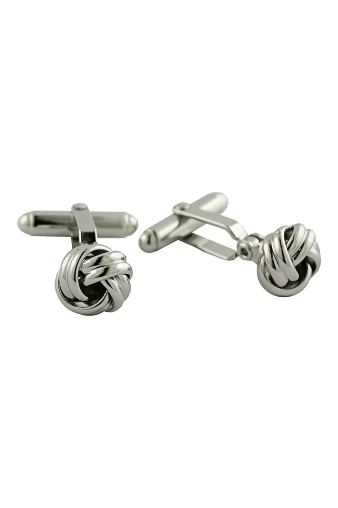 David Donahue Silver Knot Brass Cufflinks — Best Accessible Classic