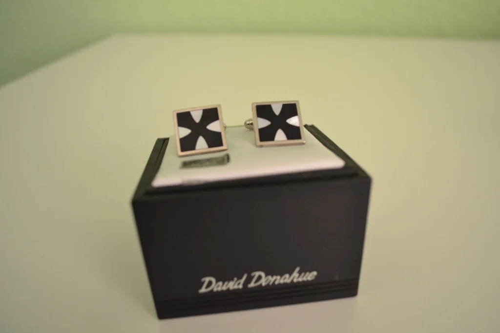 David Donahue Sterling Silver and Mother-of-Pearl Cufflinks — Best Quiet Luxury