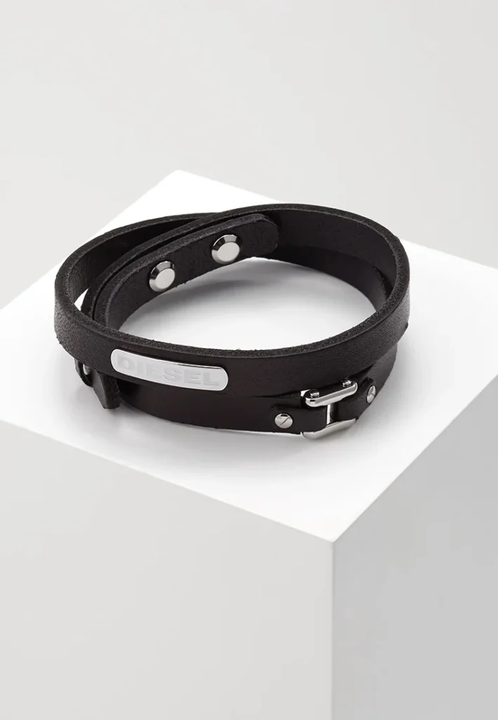 Diesel Stacked Leather Bracelet