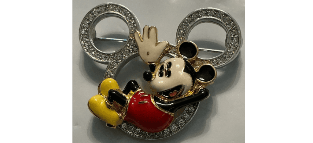 Disney Mickey Mouse Cutout Gold Tie Bar