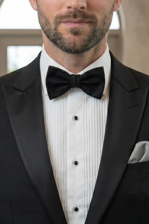 Drake's Black Self-Tie Satin Butterfly Bow Tie — Best Silk Bow Ties Overall