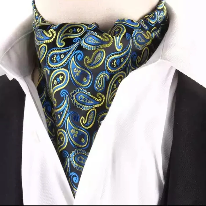 Elizabetta Bugatti Petrol Blue — Best of the Paisley Ascots for Men