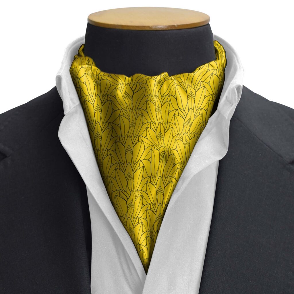 Elizabetta Sondrio Yellow Silk Ascot Cravat