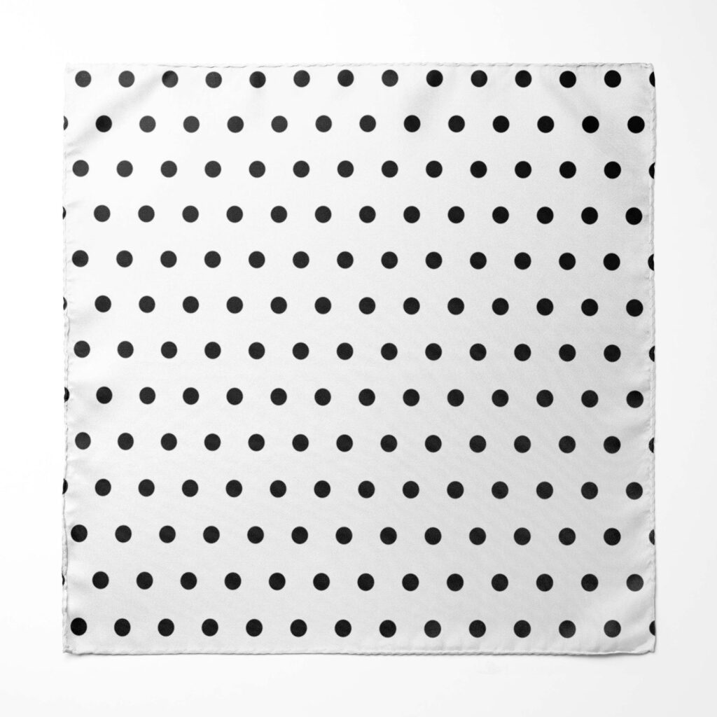 Eton Black Polka Dots Silk Pocket Square — Best for Evening Contrast