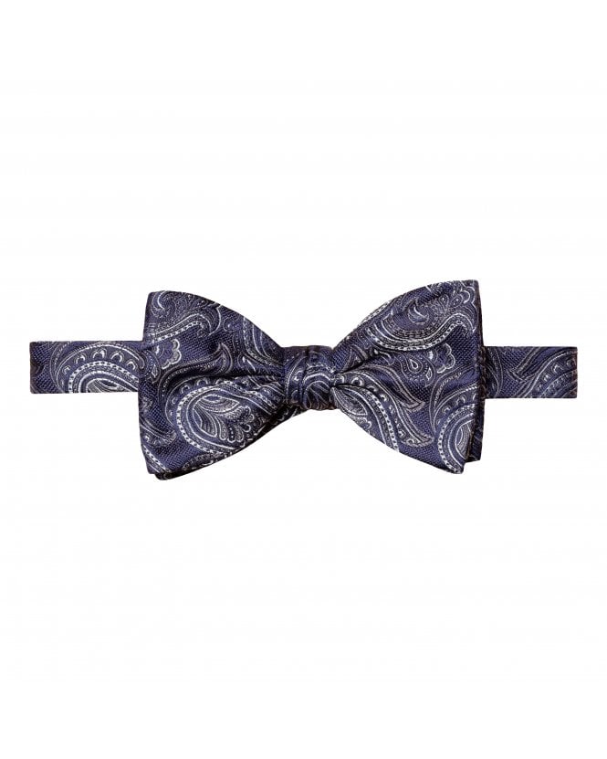 Eton Paisley Woven Silk Bow Tie Self Tied